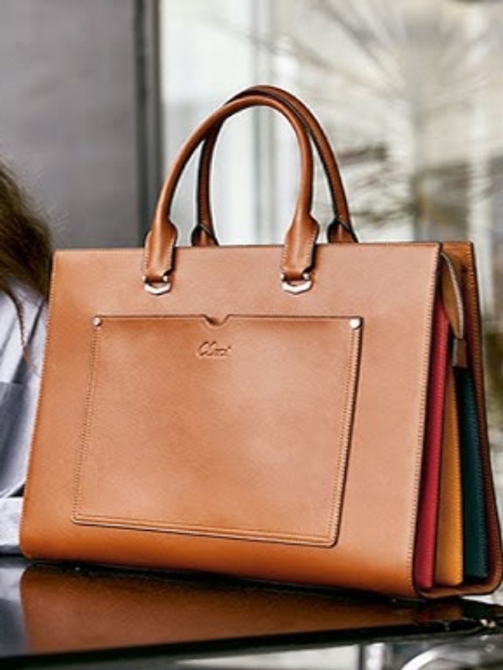CLUCI Vegan Leather Briefcase